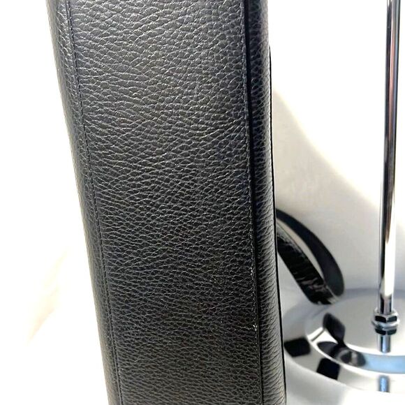 Brighton Black Pebbled Leather/Brown Croc Shoulder Bag - EUC - Picture 5 of 11